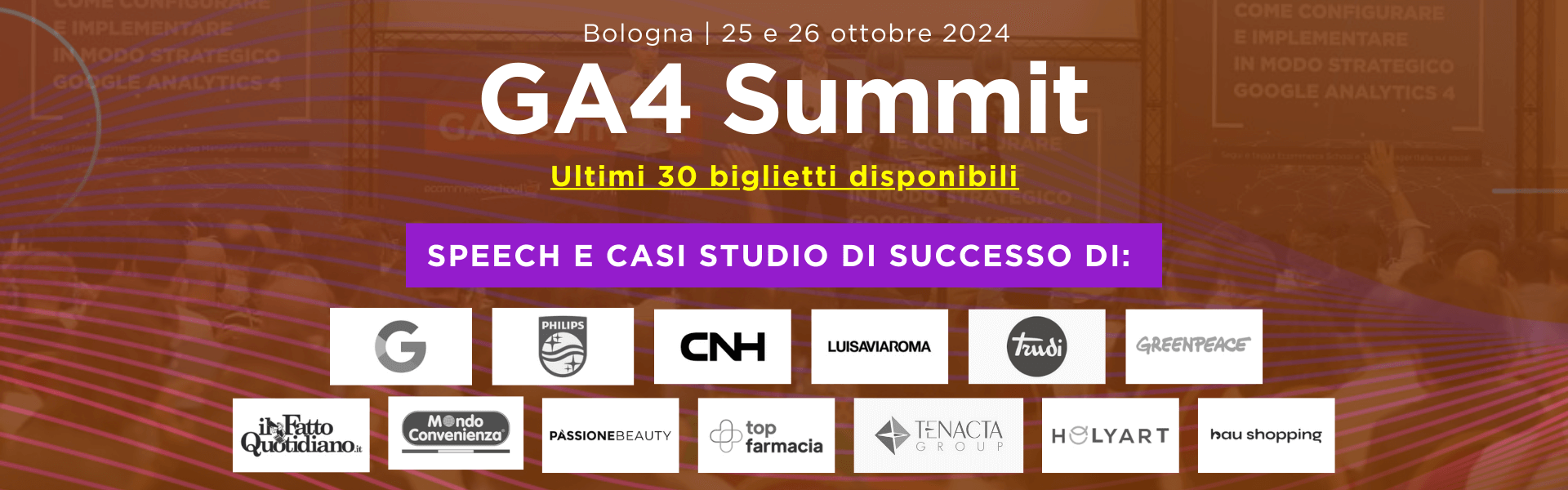 GA4 summit 2024 - ultimi 30 posti disponibili