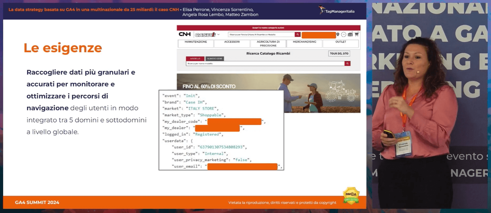 Vincenza Sorrentino presenta caso studio CNH e Tag Manager Italia al GA4 Summit 2024
